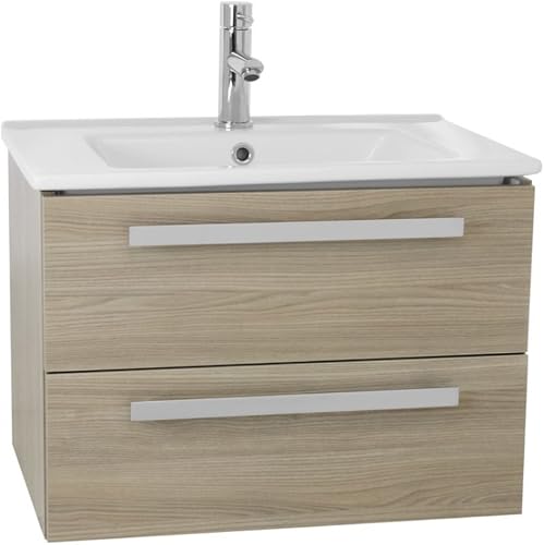 ACF DA73 Dadila Wall Mount Bathroom Vanity Set with 2 Drawers and Mirror Include