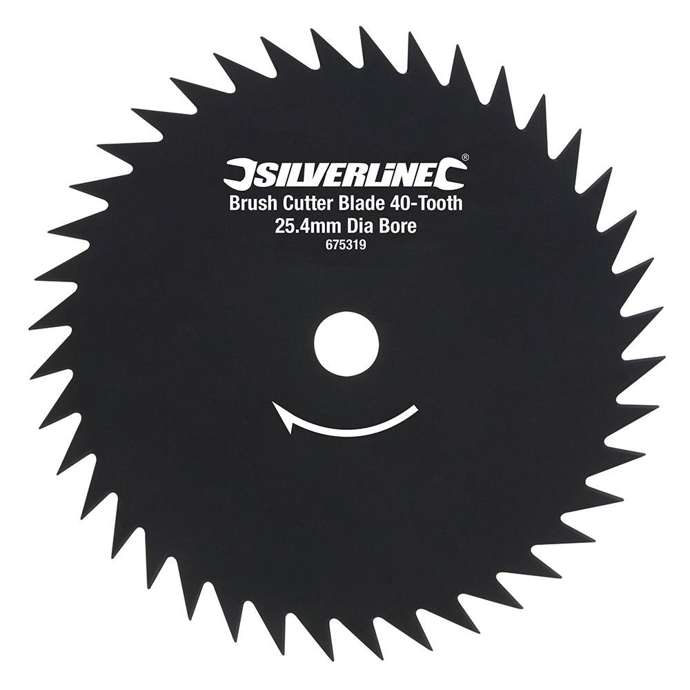 Silverline Gardening Brush Cutter Blade 40-tooth Grass Cutting Tool 25.4mm Bore