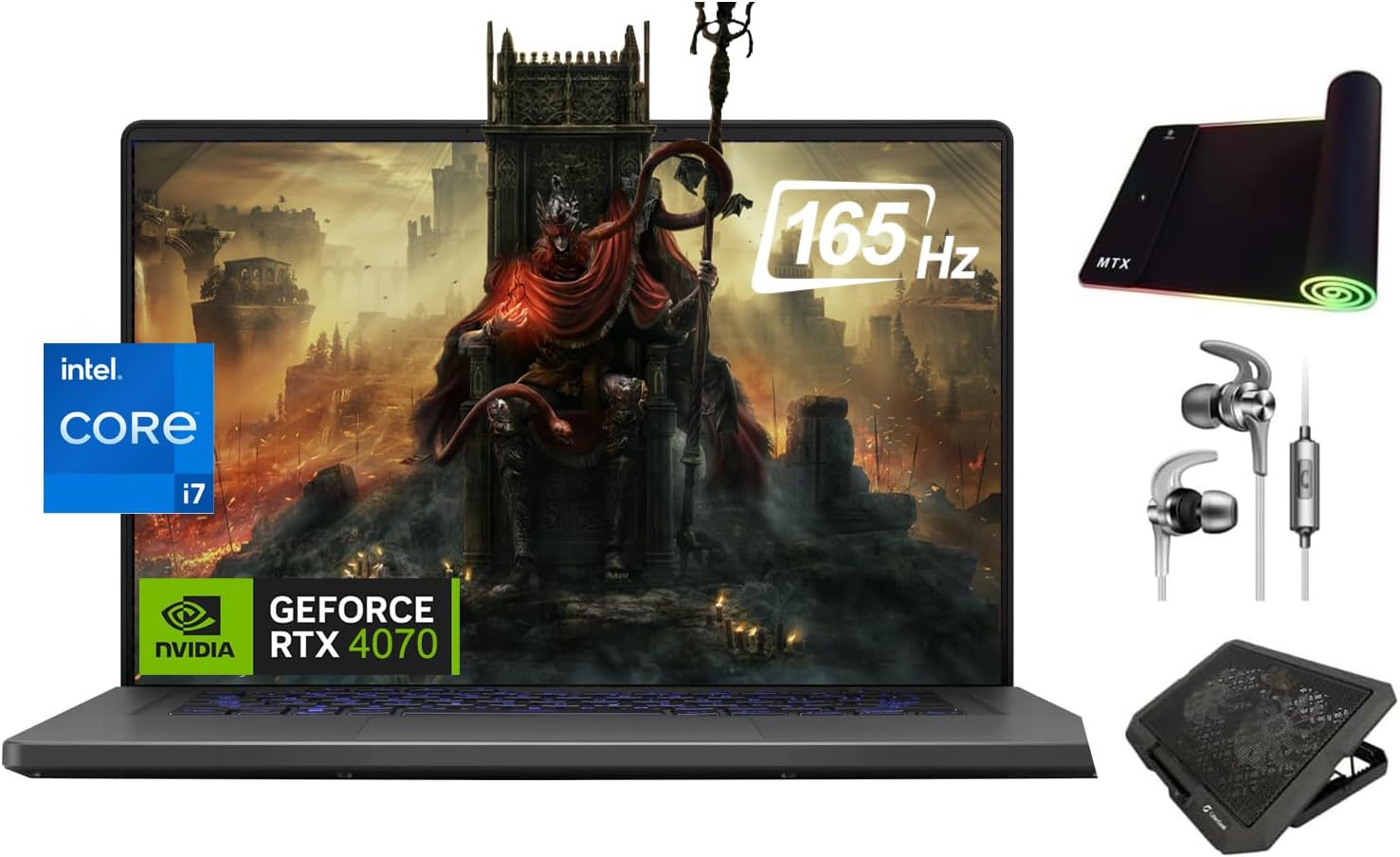 ASUS ROG Zephyrus G16 Gaming Laptop, 16″ 165Hz FHD, 10-Core Intel i7 13620H, RTX 4070 8GB GDDR6 GPU, 16GB RAM, 512GB SSD + 256GB Portable SSD Hub, WiFi 6E, RGB KB, Ethernet, Thunderbolt, Win 11