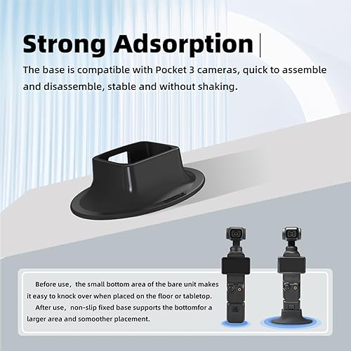 Miniatura 4 de BRDRC Kit de 3 accesorios Osmo Pocket 2 en 1, estuche de transporte de escritorio para DJI Osmo Pocket 3 Creator Combo, bolsa de almacenamiento duro