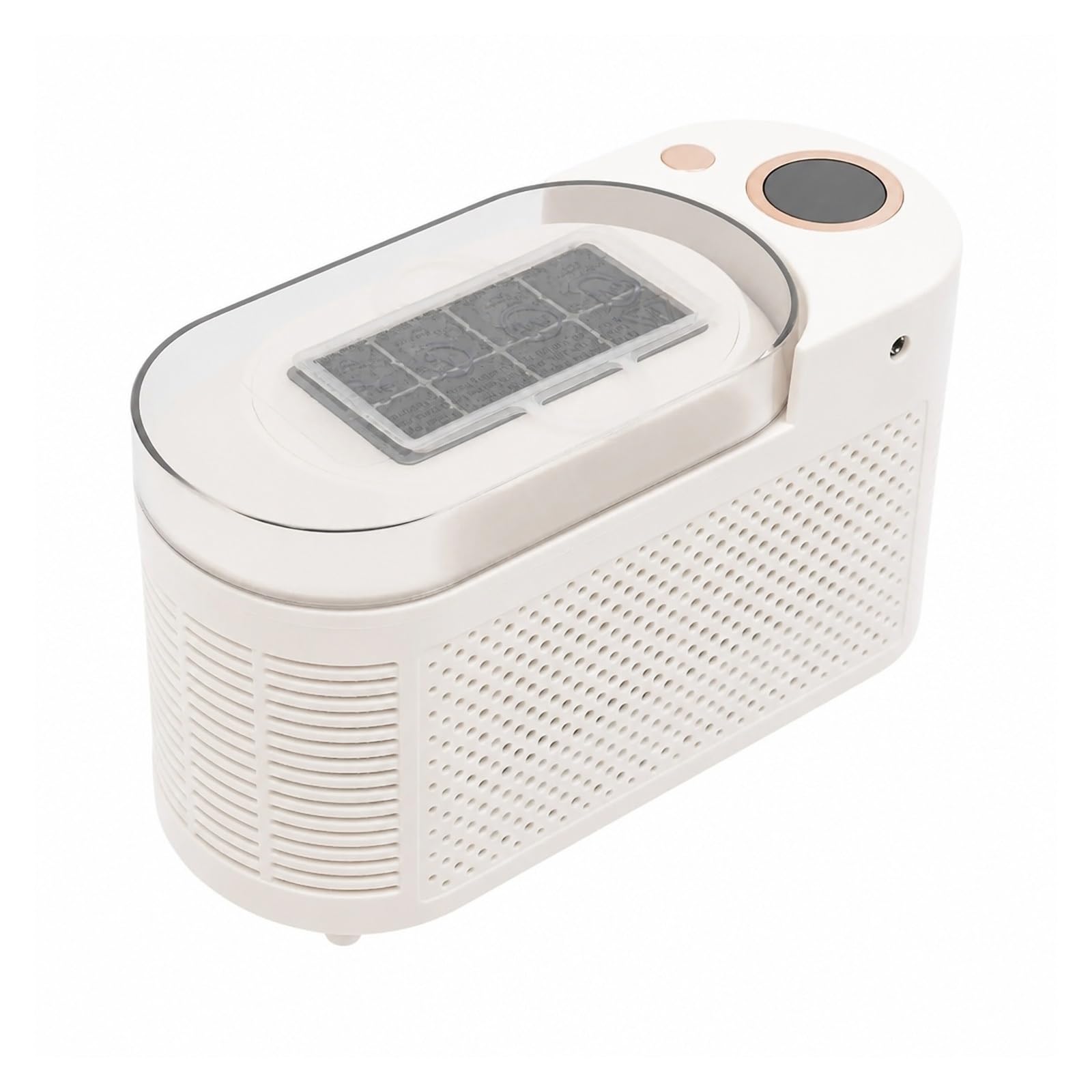 Máquina de hielo, Mini máquina de hacer hielo para encimera de 120 W, máquina compacta para el hogar/coche/viajes blanco/púrpura(PURPLE)