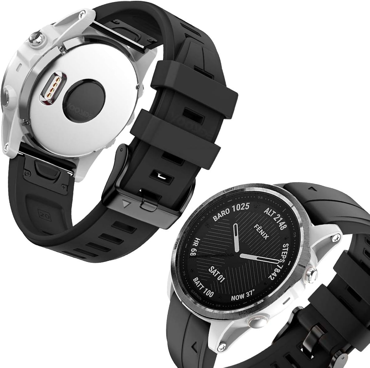 yooside for fenix 6sfenix 5s plus silicone watch band20mm sport waterproof quick release easy fit wristband strap for garmin fenix 6s prosapphiref