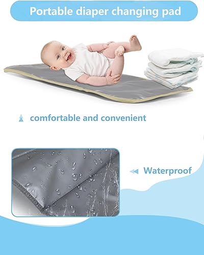 Miniatura 7 de Mochila para pañales, bolsa de bebé con cambiador, bolsa de pañales impermeable de viaje, artículos esenciales para recién nacidos, regalos de lujo