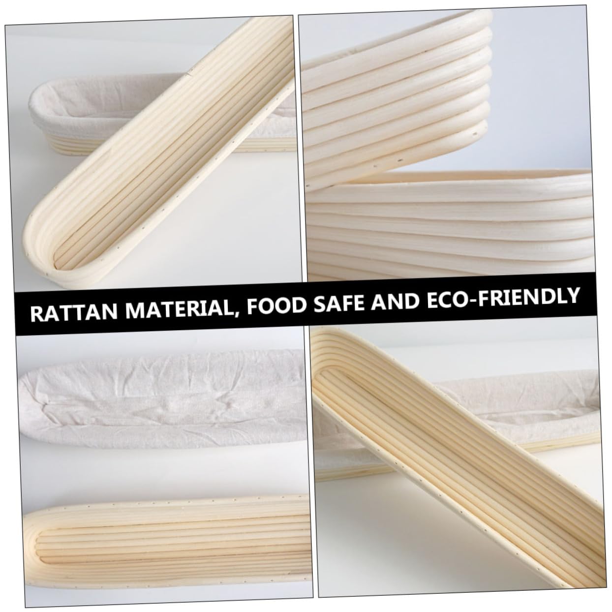 MAGICLULU 2stücke Rattan Brotbackkorb Für Gären Von Teig Abnehmbarer Stoffeinsatz Für Selbstgebackenes Und Brot Praktisches Backzubehör Für Anfänger Und Profis