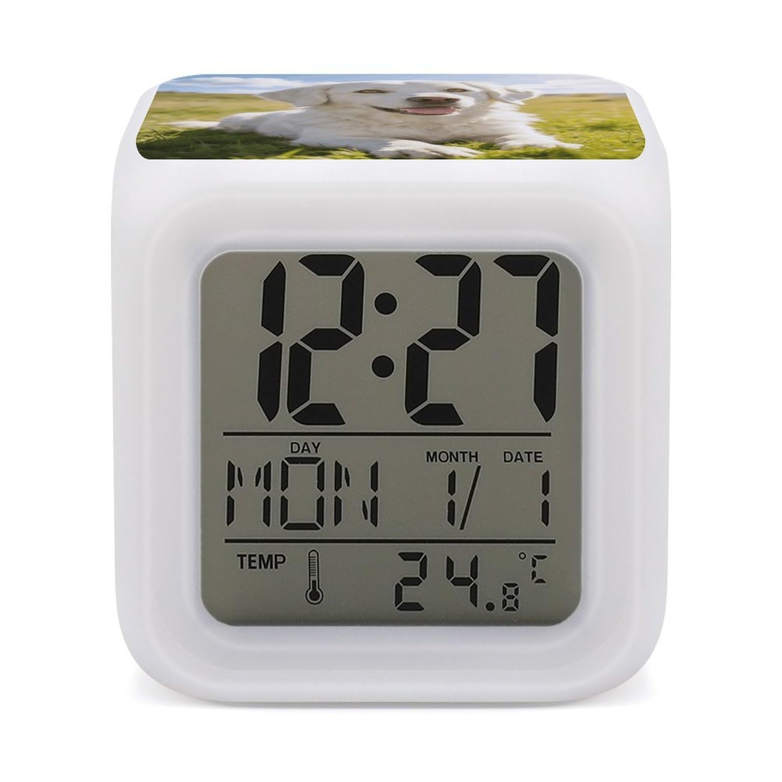 Relojes de escritorio eléctricos Milch con reloj despertador digital y luz nocturna