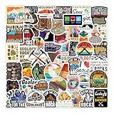 62pcs Geology Aesthetics Cartoon Waterproof Vinyl Stickers for Water Bottles Laptop Suitcase for Birthday Party Supplies Halloween Decoration Favors