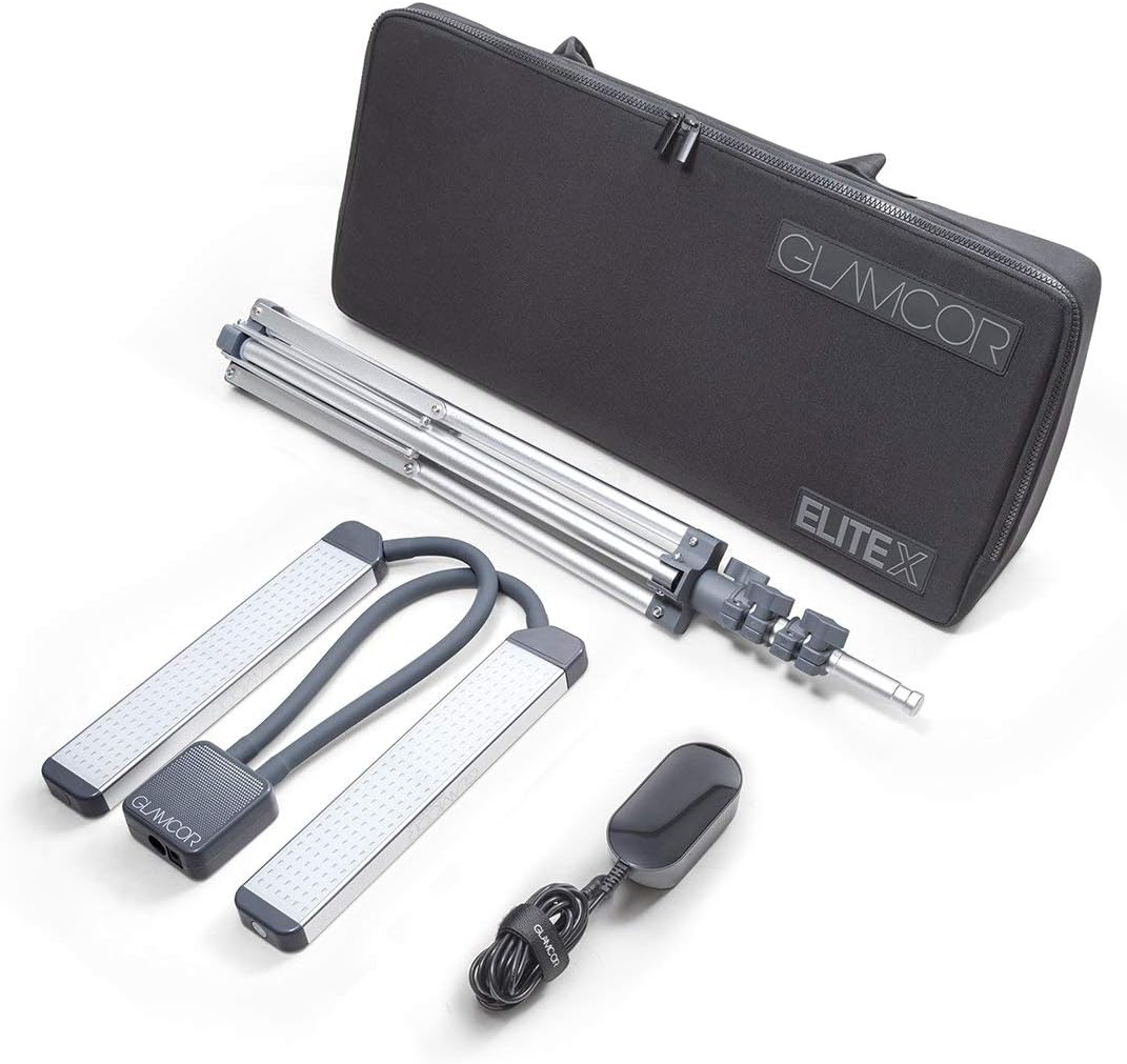 GLAMCOR Elite X - Twin Head Flexible HD Daylight LED Lamp and 5 light levels, international bestseller, 50,000 working hours(with UK plug)