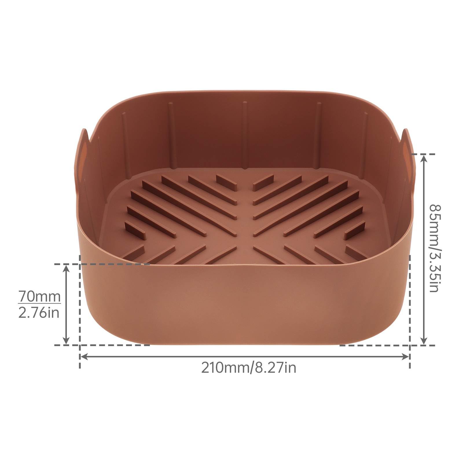 Silikoneinlagen für Luftfritteusen, quadratisch, 20,8 cm, wiederverwendbar, für 4–8 QT, Luftfritteusenkorb, Zubehör, Ersatz für Pergament, Luftfritteusen-Einsätze, Ofen, Mikrowelle, Teile