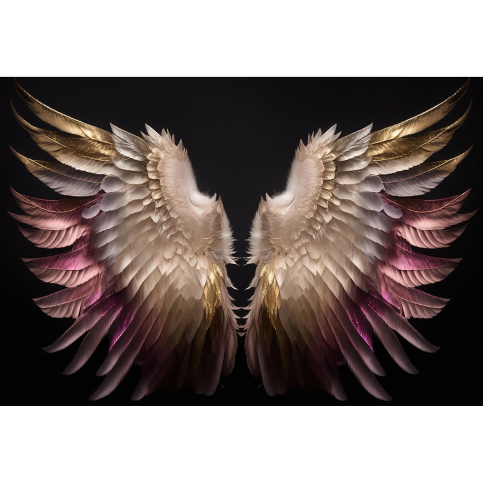 YongFoto Fantasy Angel Wings Backdrop 6x4ft Photography Background Birthday Wedding Baby Shower Party Banner Artistic Portraits Photoshoot Room