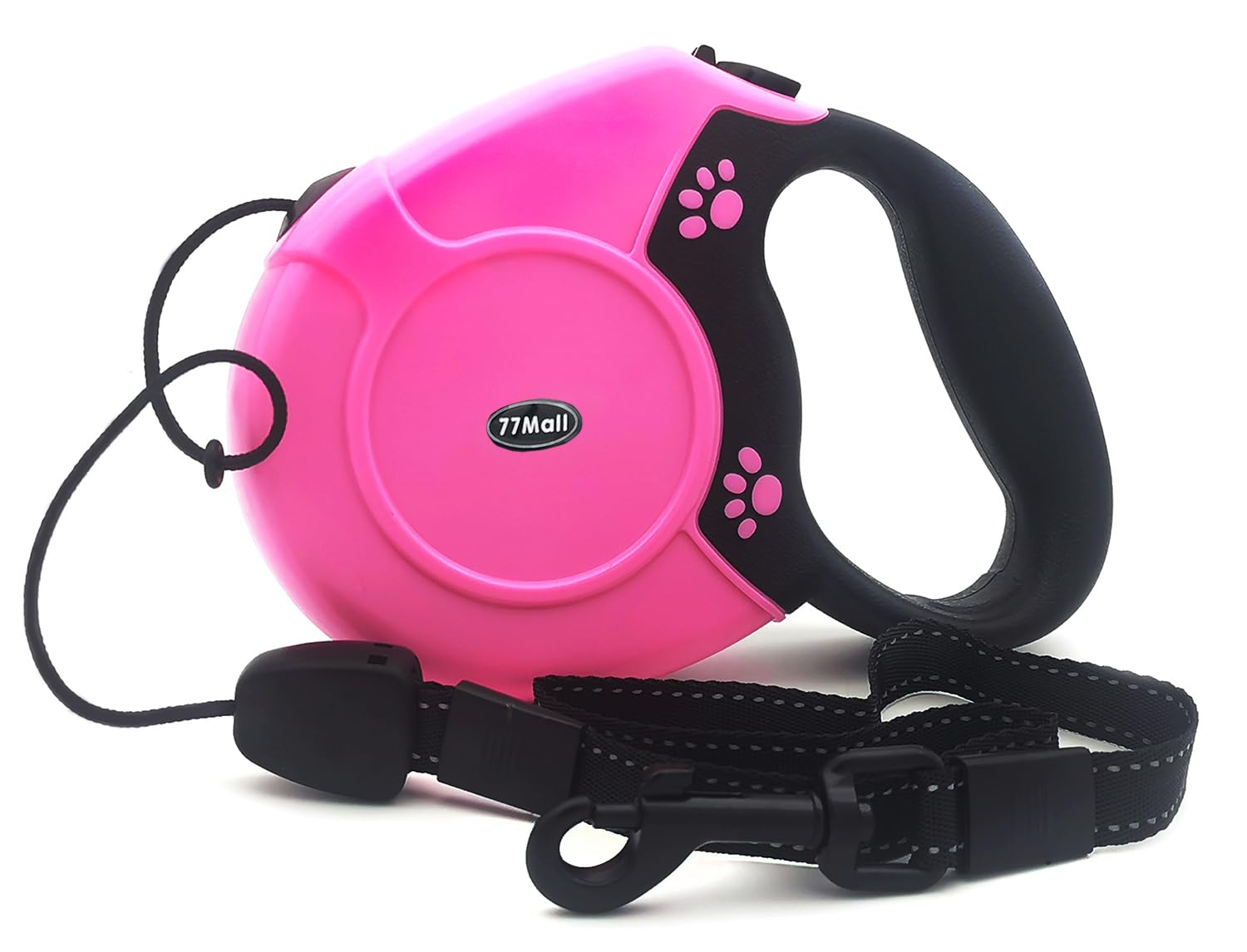 Correa retráctil para perros de 8 m, extensible, para perros pequeños, medianos y grandes de hasta 49,8 kg (rosa)