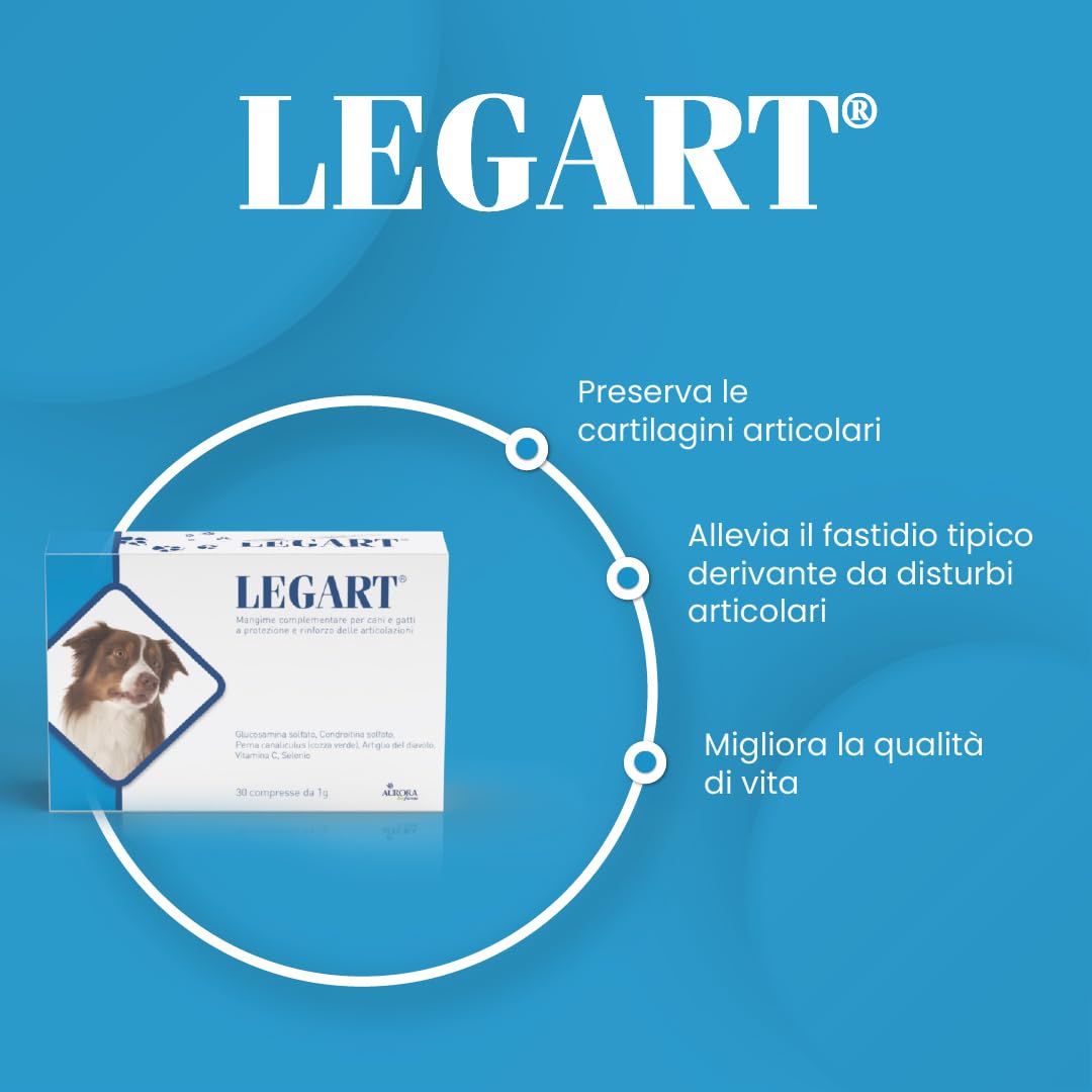 Aurora Biofarma Legart Maxi 60 Compresse Mangime complementare per cani per protezione articolare