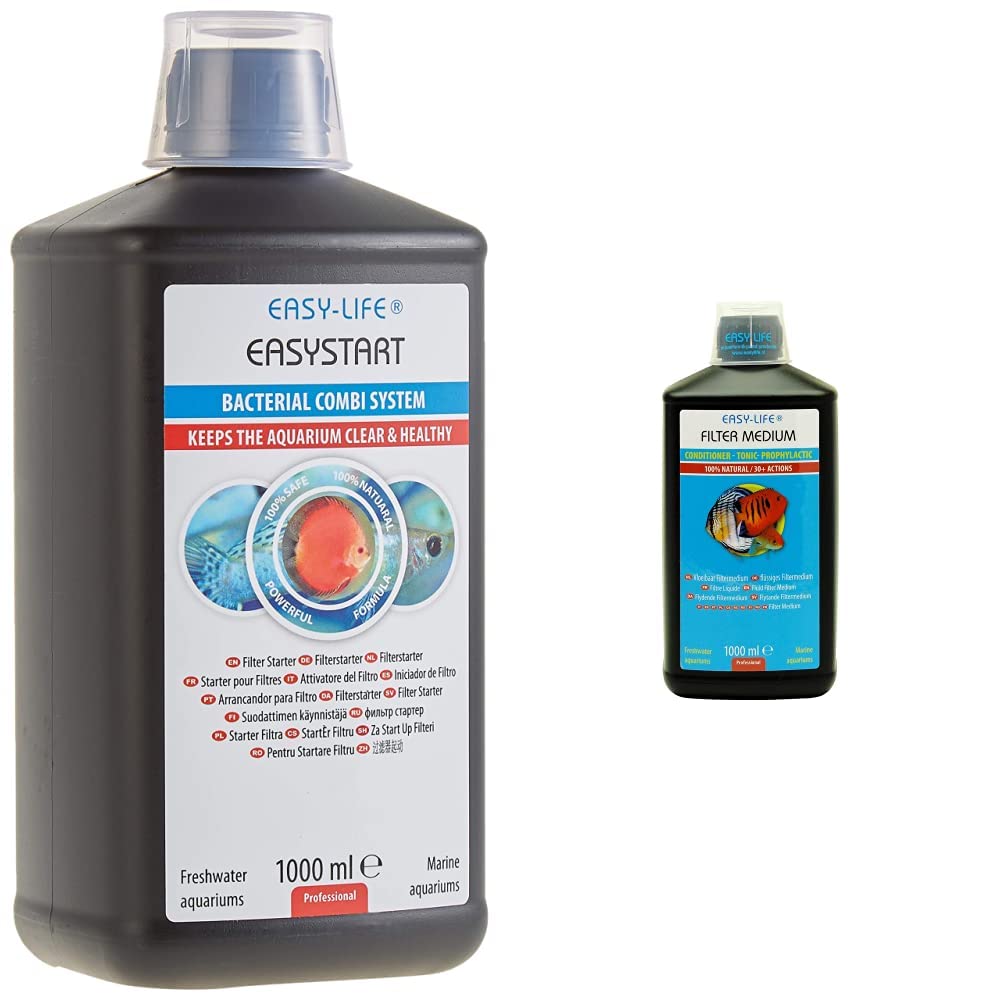 Easy-Life ES1004 Acondicionador Easystart & Easy Life Filter Medium - Líquido para Filtro de pecera, 1000 ml
