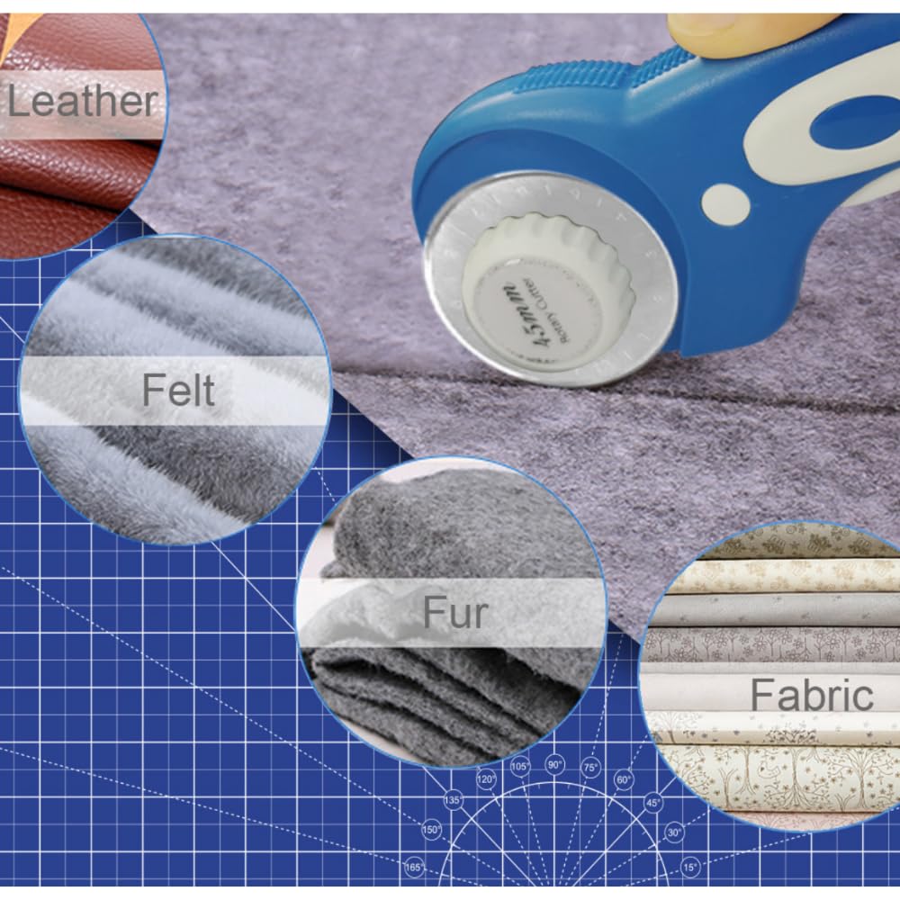 Juego completo de estera de corte con todos los suministros accesorios y suministros de costura Hobbiy, tapete de manualidades tablero de corte resistente al calor A1 negro o A2 azul