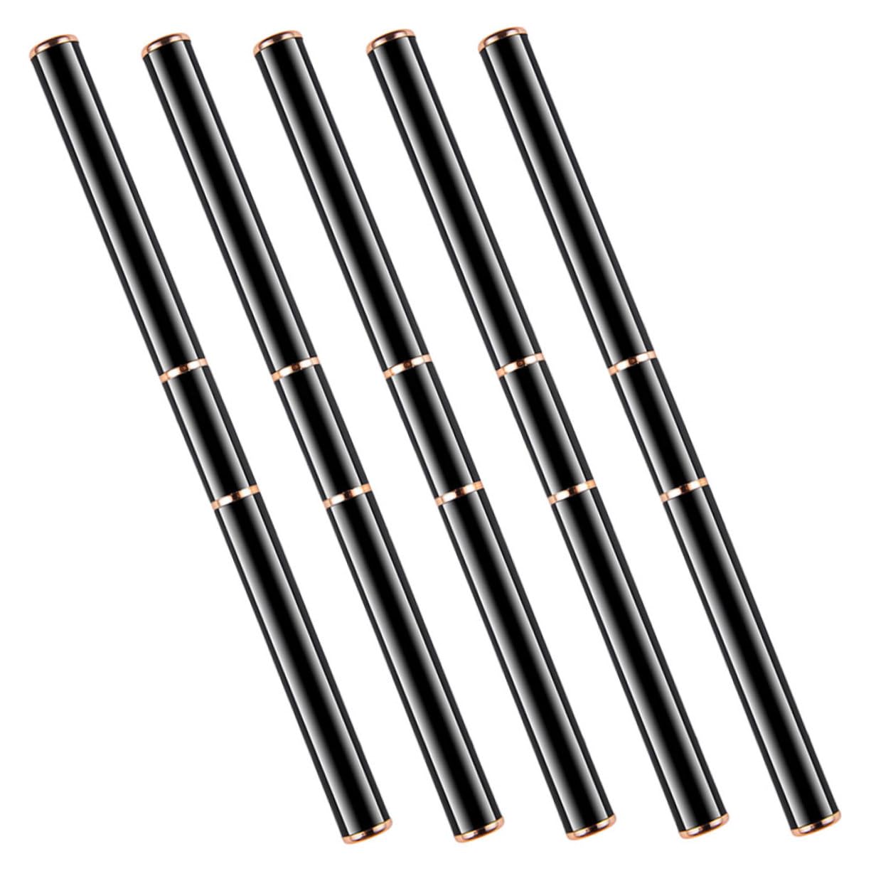 Vaguelly Nail Art Brush Set 5Pcs Dual-Ended Rose Gold Nail Painting Pens and Drawing Tools for Manicure Enthusiasts