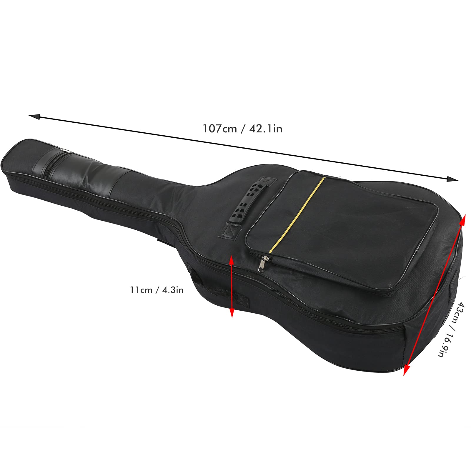 Seacanl Borsa per chitarra , custodia morbida per chitarra portatile da 40/41 pollici Morbida e durevole per chitarra classica per chitarra da 40/41 pollici