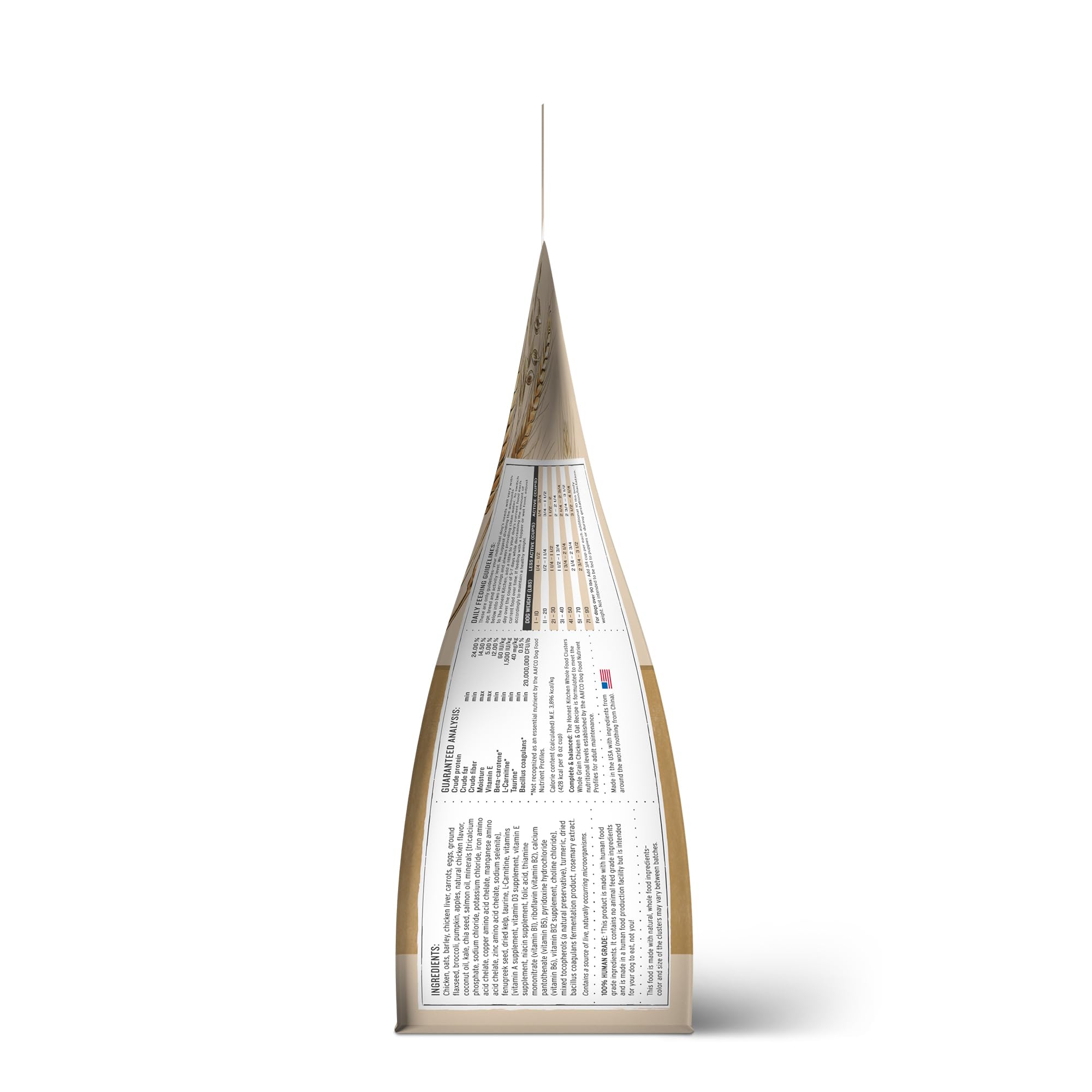 Human Grade Whole Food Clusters Whole Grain Chicken & Oat Dry Dog Food - Complete & Balanced Meal or Topper - 1 lb Bag