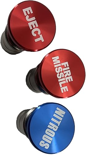 Miniatura 5 de FainWan 3 piezas EJECT FIRE MISSILES NITROUS botón encendedor de cigarrillos cubierta de repuesto 12V fuente de alimentación se adapta a la mayoría