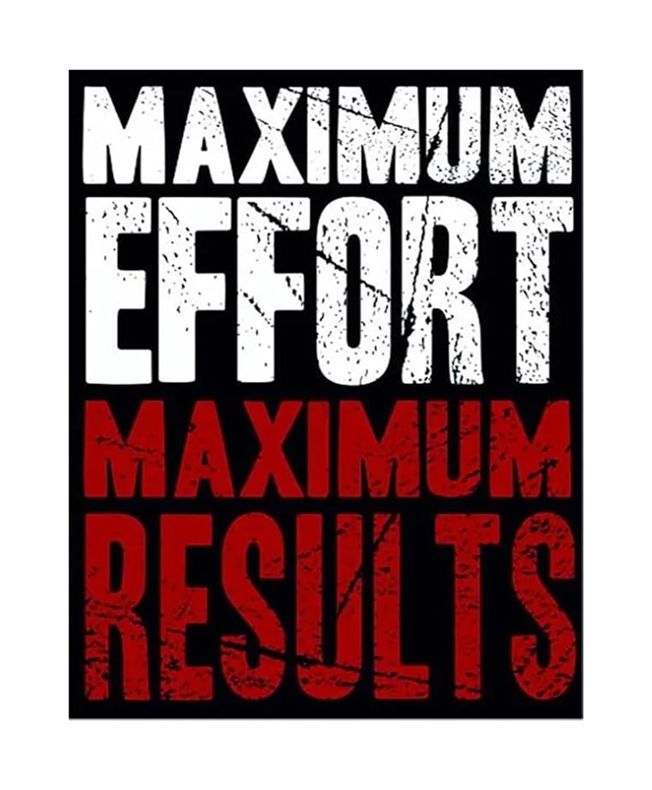 NWPNLXEA Maximum Effort Maximum Results Inspirational Metal Sign for Office Workout Room Decor 8 X 12 in