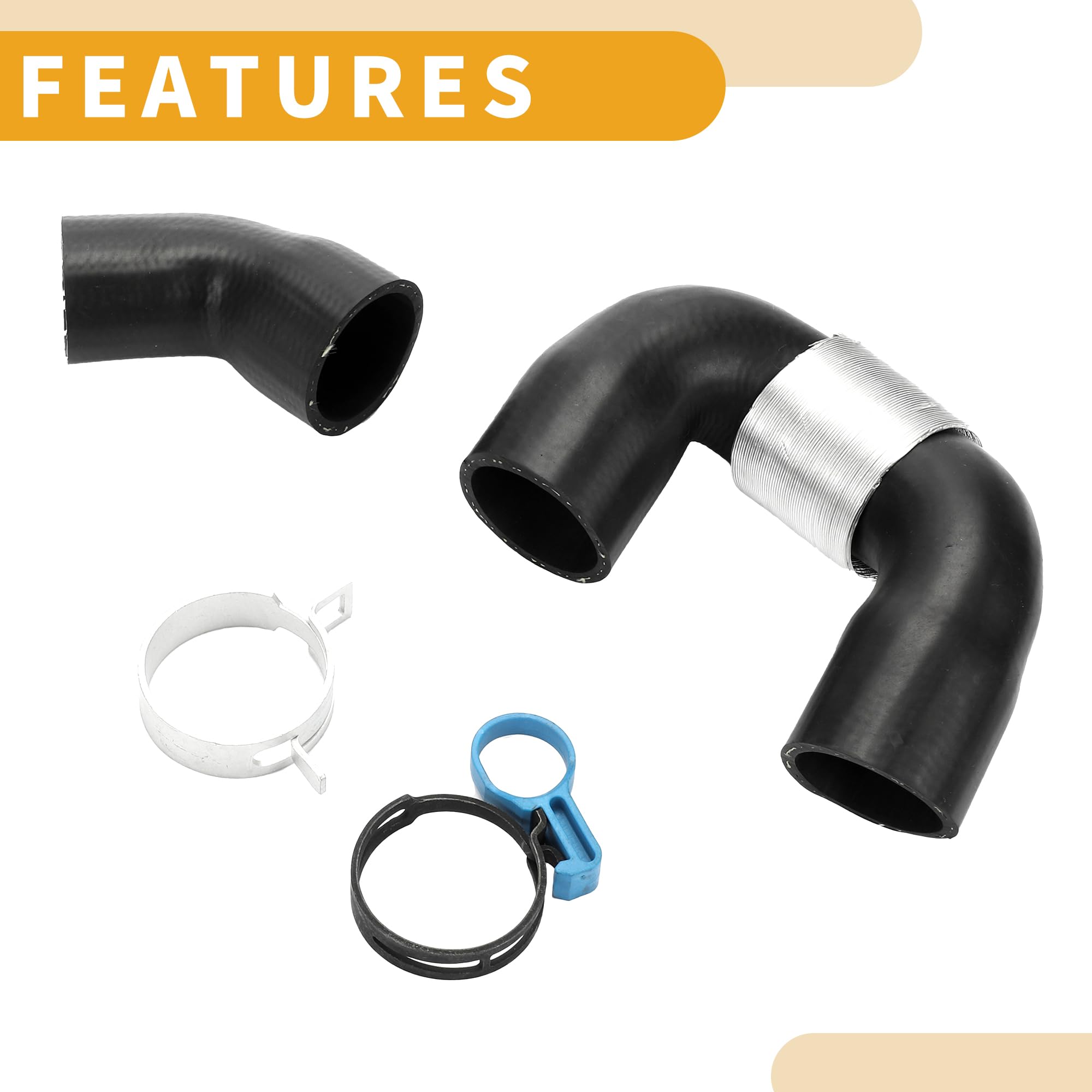 Tubo Flessibile Radiatore No.11537585023/17128570061/17127604542 Kit Tubo Flessibile Radiatore per Liquido Refrigerante Auto per BMW 335i 2007-2010 Gomma Nera 1 Set