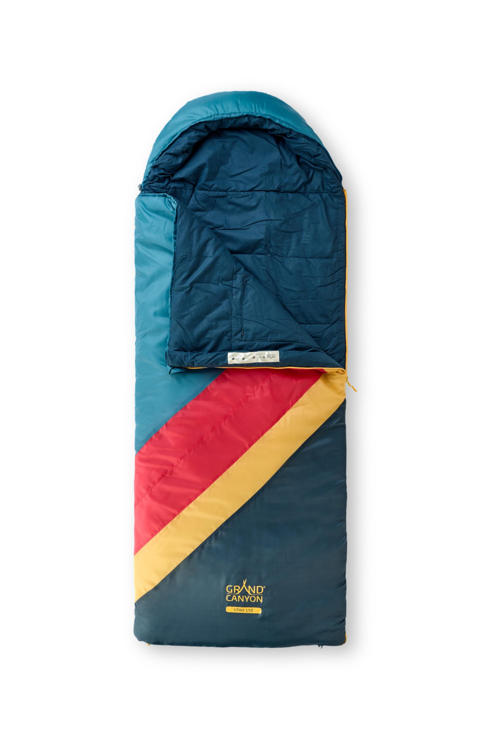 Grand Canyon Utah 150 Kids – Enfant Sac de Couchage Couverture Coton Biologique – Complete Zip comme Couverture – 1380 g – Jusqu'à 150 cm