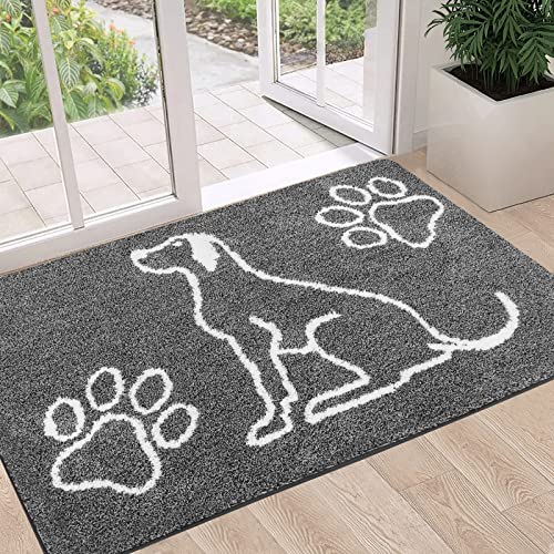 HEBE Indoor Doormat 32"x48" Entrance Mat Indoor Door Mats for Front Door Non Slip Absorbent Mud Trapper Mats Washable Low Profile Entrance Mats for Dogs Entryway Shoes Scraper Mat