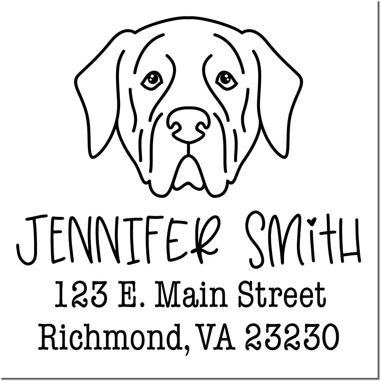 Mastiff PSI Professional Mailing Address Stamp for Change of Address Notices, Baby Announcements & Pet Services | Custom Self-Inking Return Labels for Moving, Veterinary & Insurance Updates 1-5/8