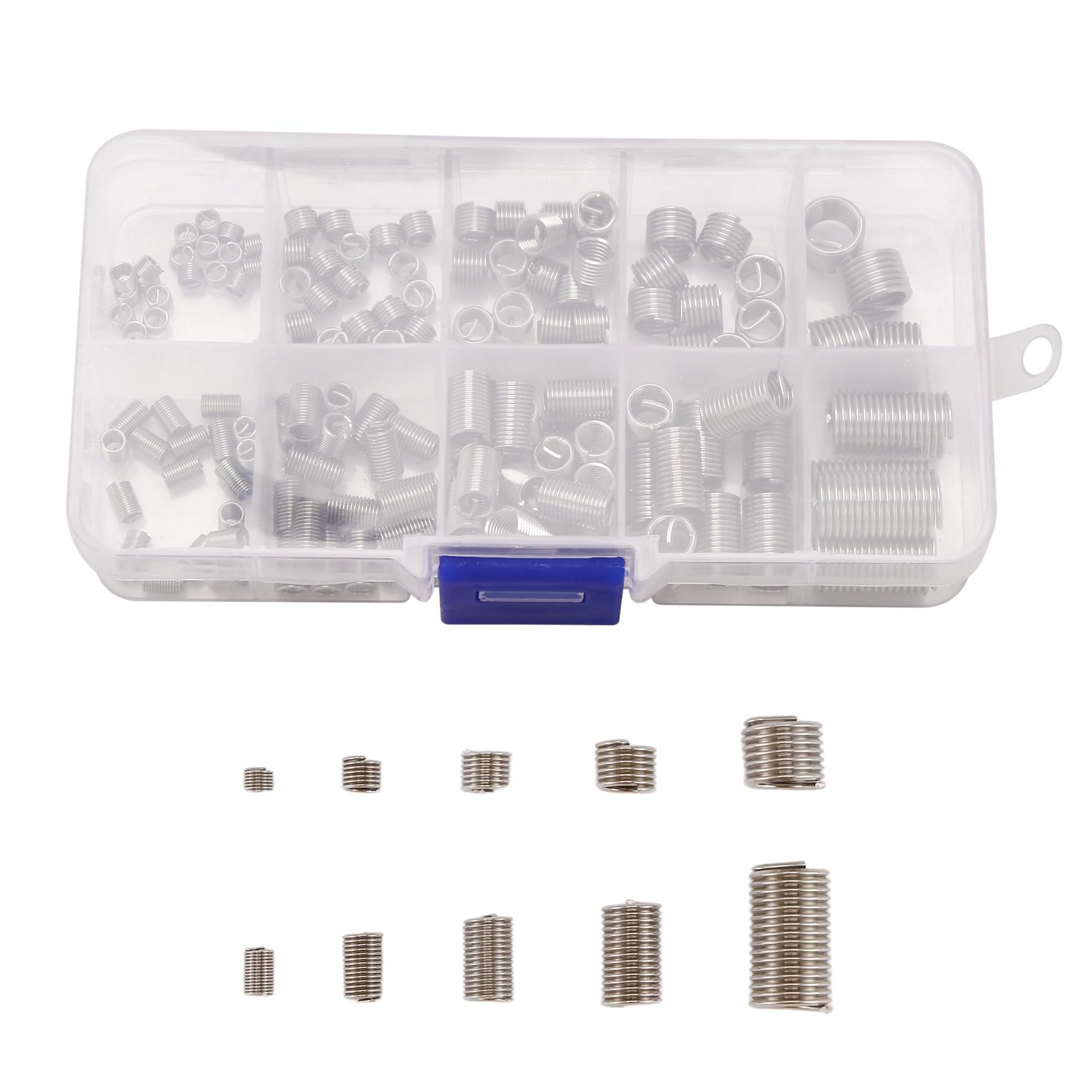 Aniyaa 150Pcs Thread Repair Inserts M3 M5 M6 M8 Stainless Steel Heli Coil Thread Repair Insert Wire Thread Insert Assortment