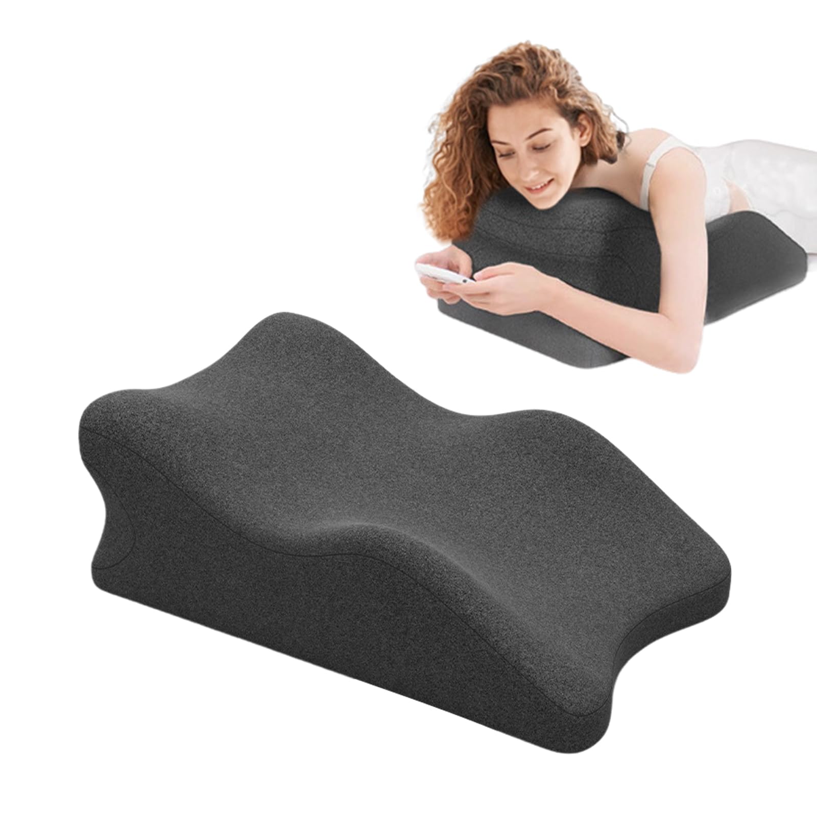 Balakaka Women's Charcoal Gray Leg Elevating Pillow 60X36x24 Cm, Orthopaedic Leg Pillow For Back Pain & Swelling Relief, Improves Blood Circulation For Sleeping, Removable Washable Cover,