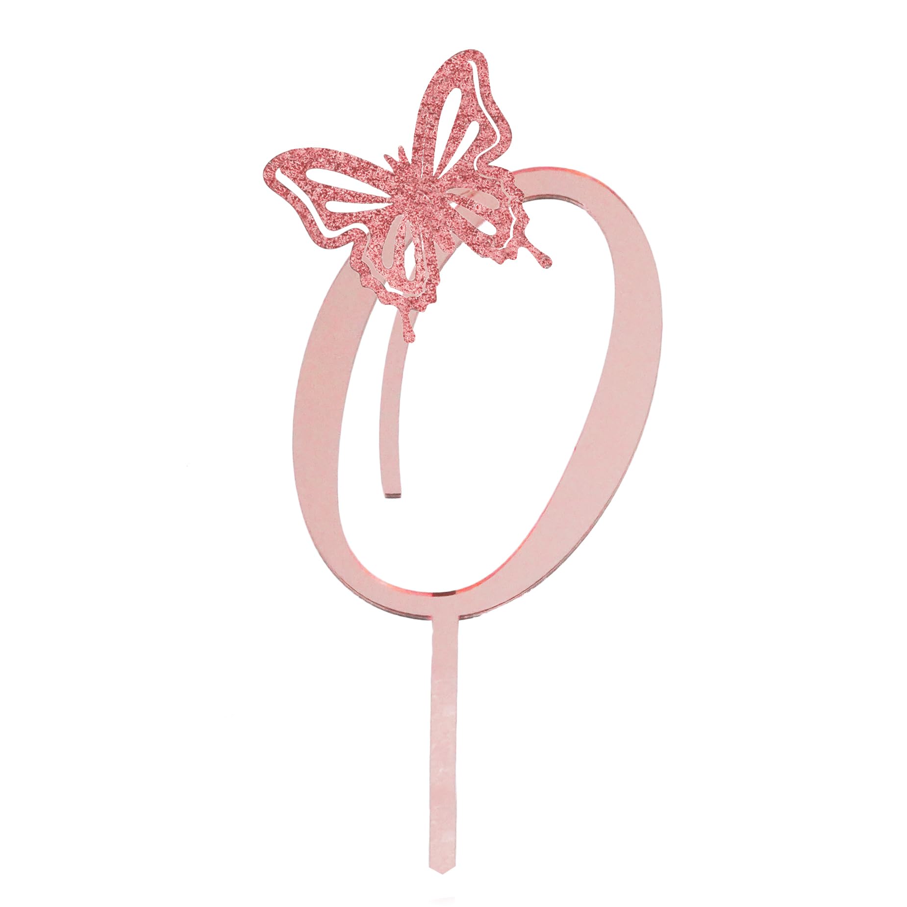 Happy Birthday Cake Topper Acrylic cake Toppers Birthday Party Decorations Cupcake Toppers Decorations (Rose gold 0)