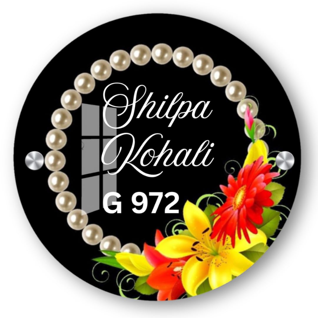 Royal Customized Golden Acrylic Name Plate – Elegant Round Design for Home or Office Entrance | Personalized Gift for Home Décor — Amazon image 18