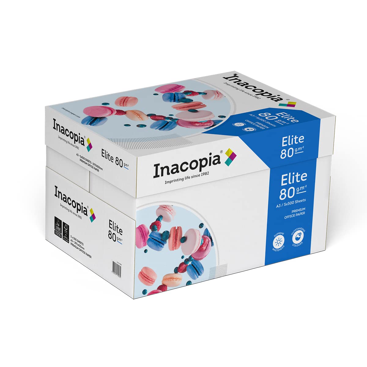 Inacopia ElitePack of 5 Reams of Paper A3 White 80 g