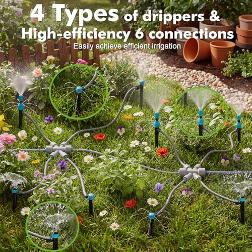 Kit d'irrigation goutte à goutte 52m avec programmateur 2 sorties - 5