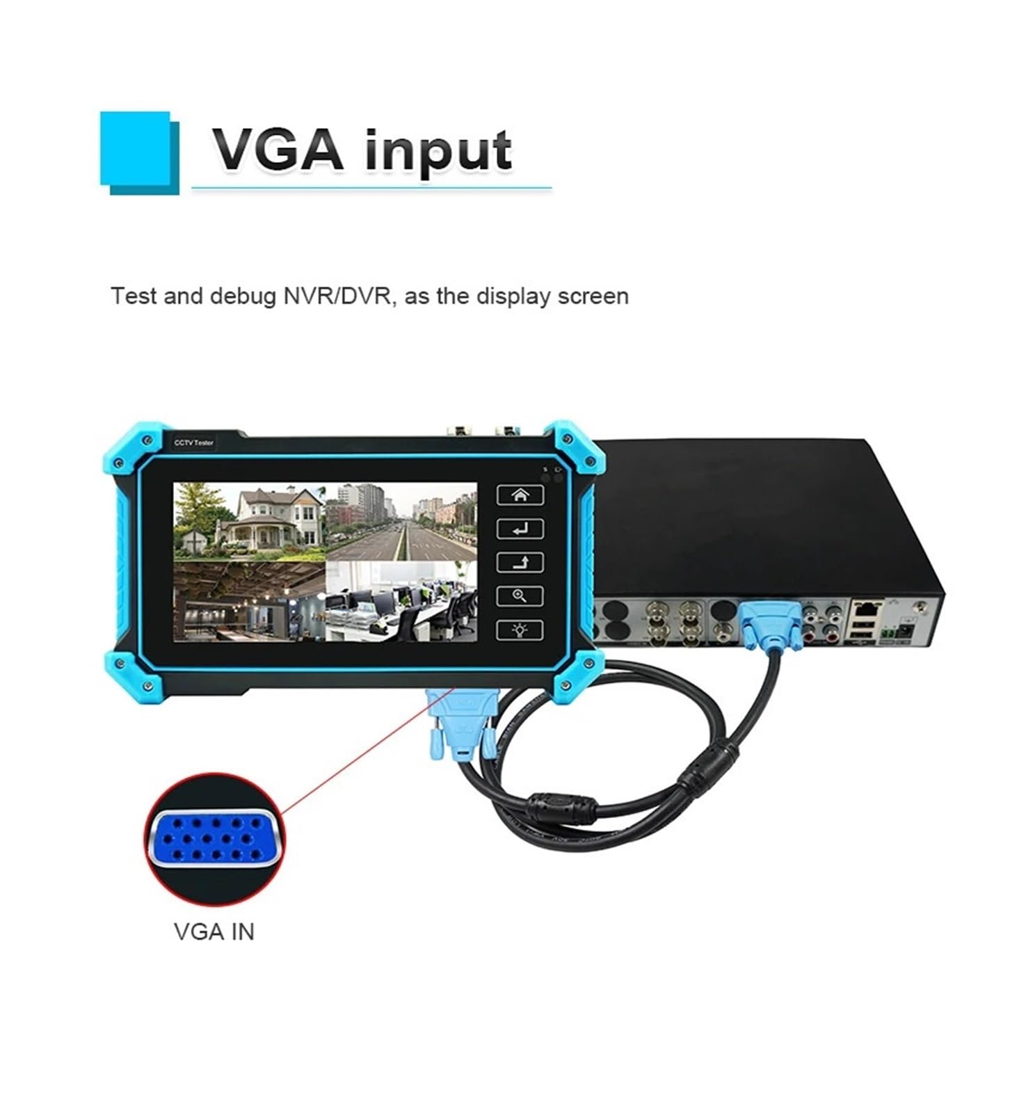 Tester CCTV, Tester CCTV IPC 4K Telecamera 8MP AHD CVI TVI IP Da 12MP Test VGA PTZ PoE UTP Cavo Di Rete Batteria Tracciante(IPC-5100C Plus)