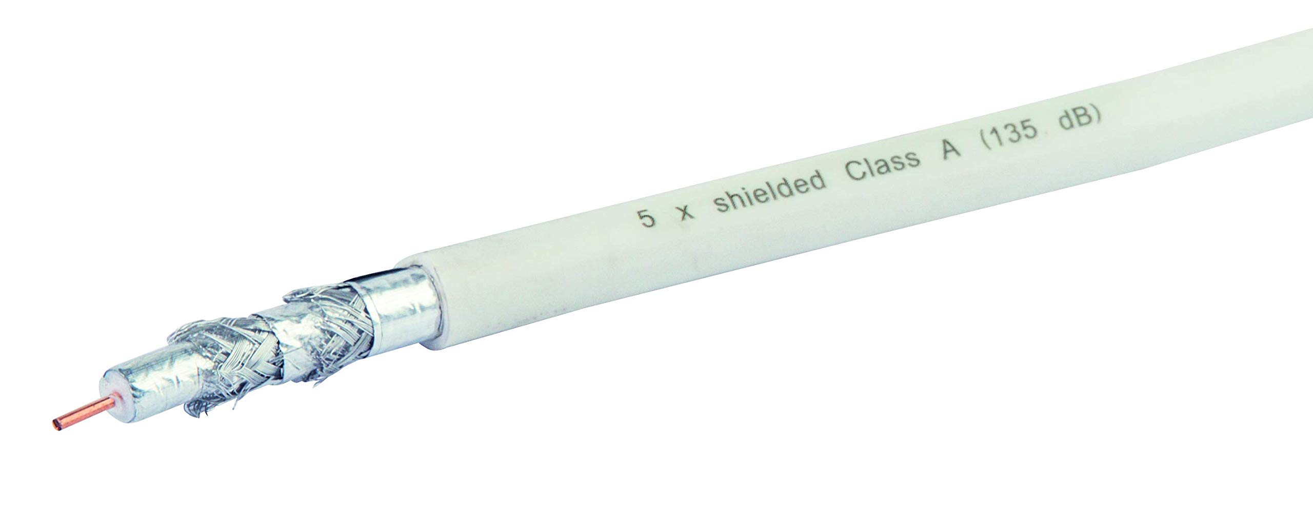 SCHWAIGER Coaxial Installation Cable 25 m 4-Way 135 dB White