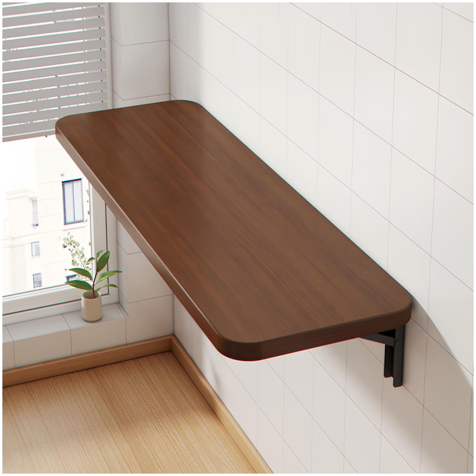 ZHANGGL Floating Laptop Desk | Wall-Mounted Drop-Leaf Table | Foldable Dining Table for Home Office Kitchen & Laundry Room | Space-Saving Workbench & Dining Solution