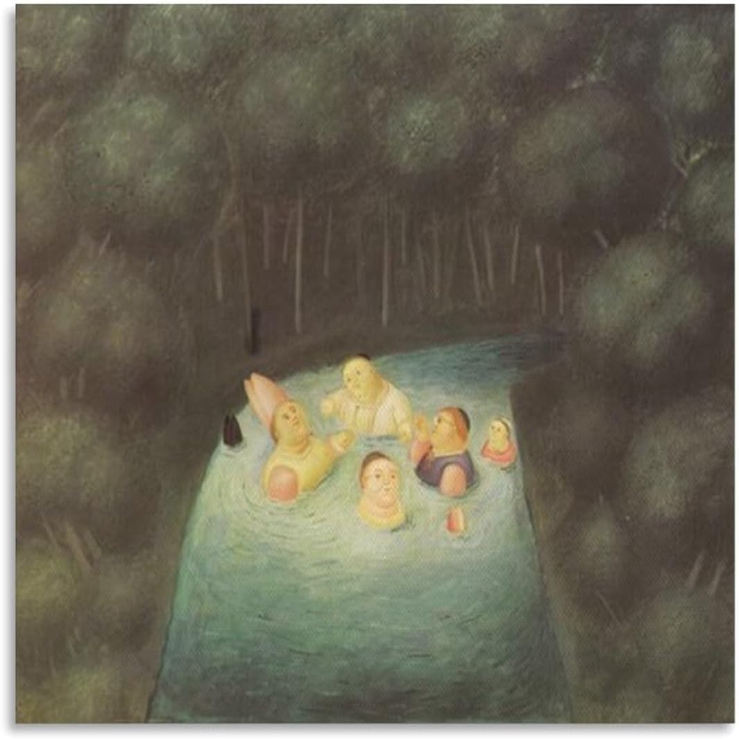 Bathing Bishops in A River Fernando Botero Poster Wall Art Picture Painting Poster Canvas Print Posters Artworks Bedroom Living Room Decor 28x28inch(70x70cm)