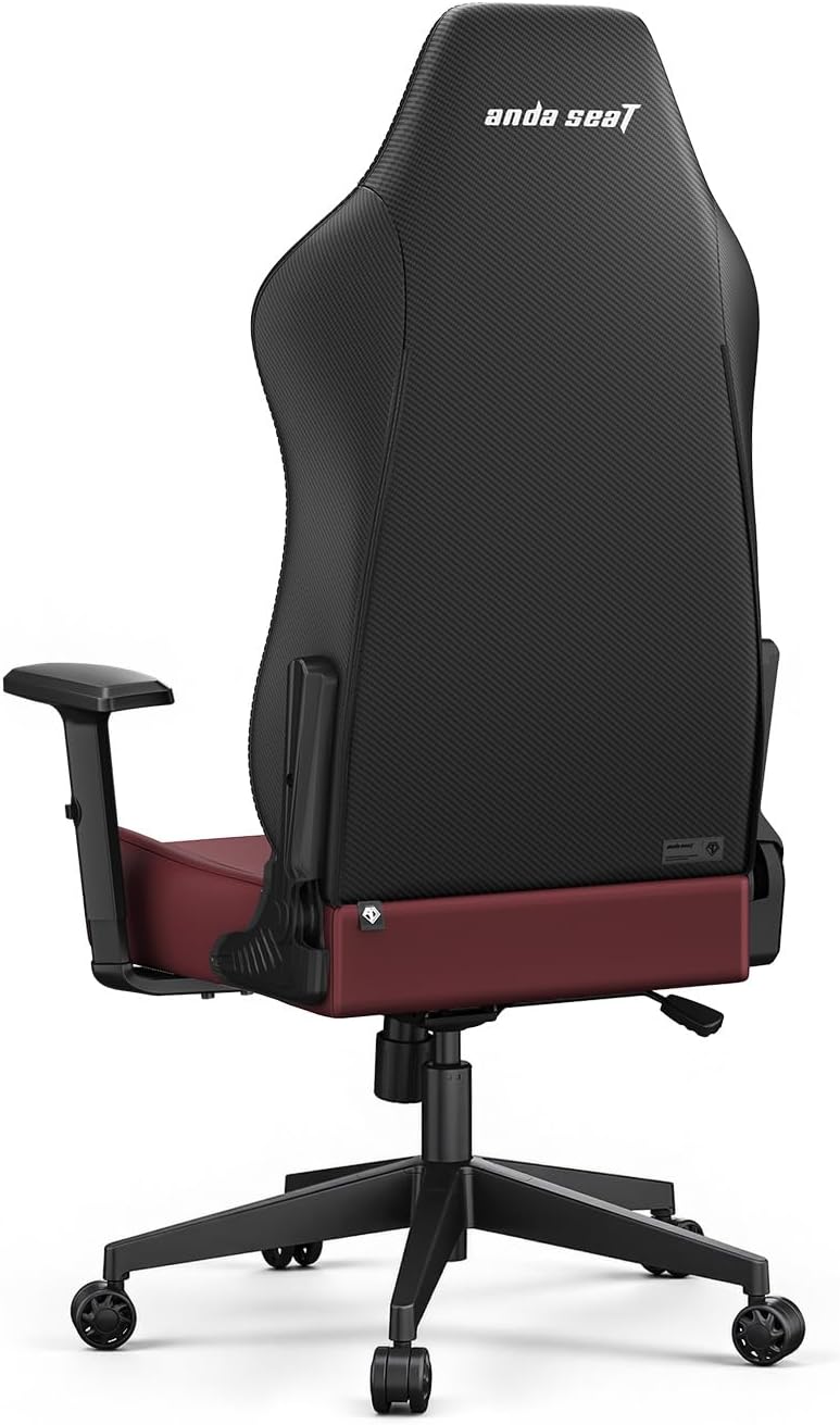Anda Seat MANA Gaming Chair for Adults - Ergonomic Maroon Leather Game Chairs with Adjustable Armrest, Comfortable Office Chair with Lumbar Support, Heavy Duty Wide Computer Seat for Home & Work