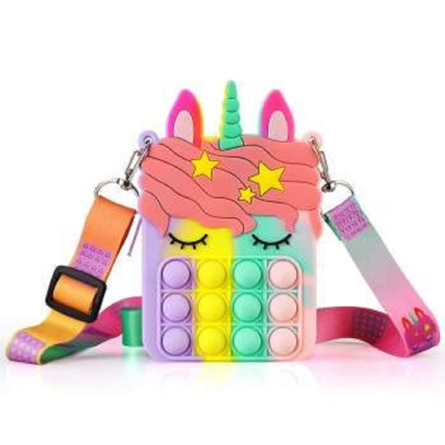 Ziana Multi Products Unicorn Cute Push Pop it Bubble Sling Purse Cross Body Side Bag For Kids Girls (B09NBZGP1D) Amazon Price History, Amazon Price Tracker
