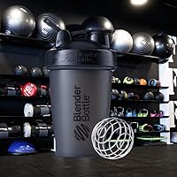 Vista 2 de BlenderBottle Botella Batidora Clásica Perfecta para Batidos de Proteínas y Pre-Entreno, 20 Onzas, Negro