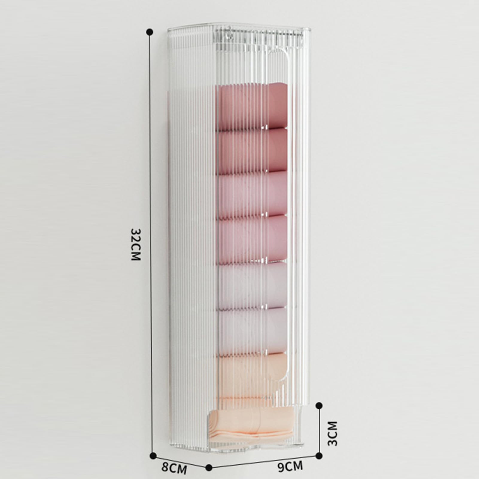 Sunicon Underwear Organizer Drawer, PET Wall Mounted Underwear Storage Box Multipurpose Underwear Panties Socks Organizer Self for Bathroom Kitchen Garbage Bag(Transparent)