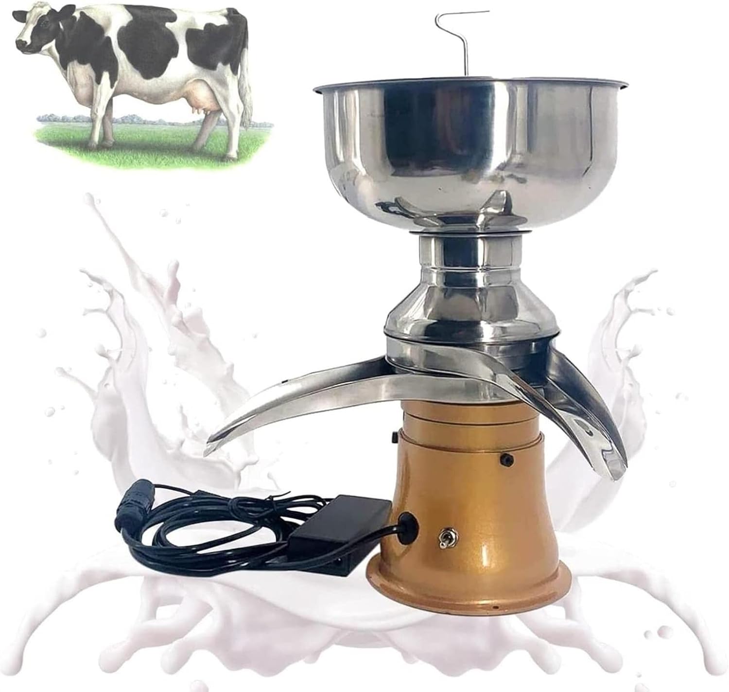PUCHEN cream separator Mini Multifunctional Milk Separator, Kitchen Centrifuge Cream Machine, Reusable, Food Grade Material, Safe and Healthy, Adjustable for Goats Cows Milk,Red