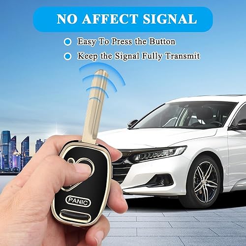 Miniatura 3 de Funda para llavero Honda con llavero, funda protectora para llave de automóvil para Honda Accord 2003-2012  Civic 2006-2013  Pilot 2005-2015 CRV CRZ