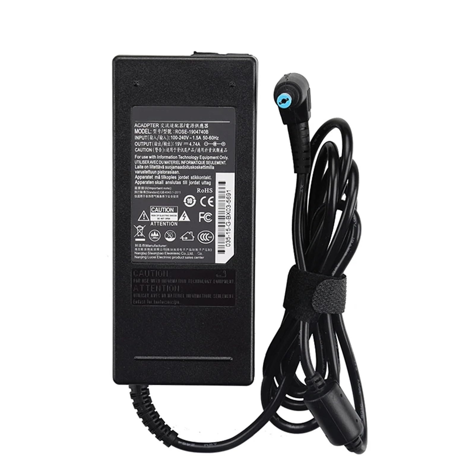 Zasilacz do laptopa 100-240 V/50-60Hz 19V 4,74A 90W 5,5 x 1,7 mm (US)
