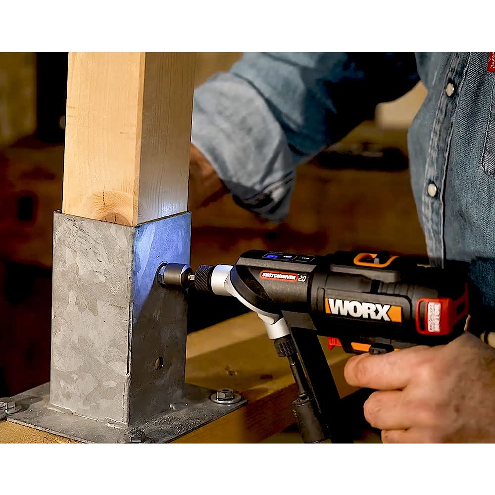WORX WX177 NITRO wiertarko-wkrętarka akumulatorowa Switchdriver 2.0 20 V – mocny silnik bezszczotkowy do momentu obrotowego 50 Nm – szybka wymiana między 2 bitami – precyzyjne sterowanie momentem