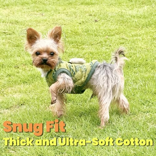 YorkieGogo Ropa para Perro Haustierkleidung, extra weiche Kleidung für Teetasse, kleine Katzen und Frettchen, Sommer- und Herbst-Stil, 2 Stück (XX-Small, Dinosaurier)