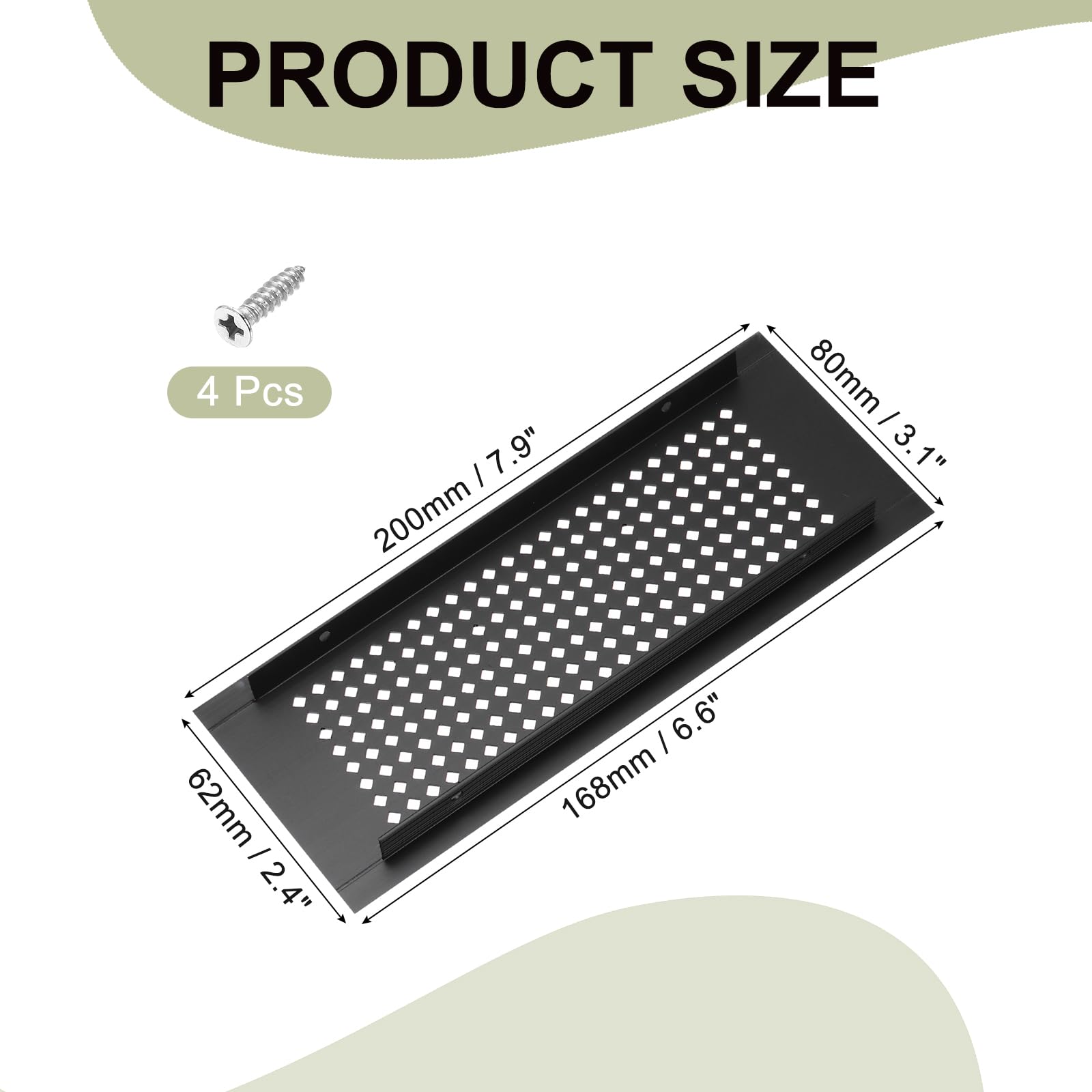 PATIKIL 8 x 3 Inch Door Air Vent Cover - Image 2