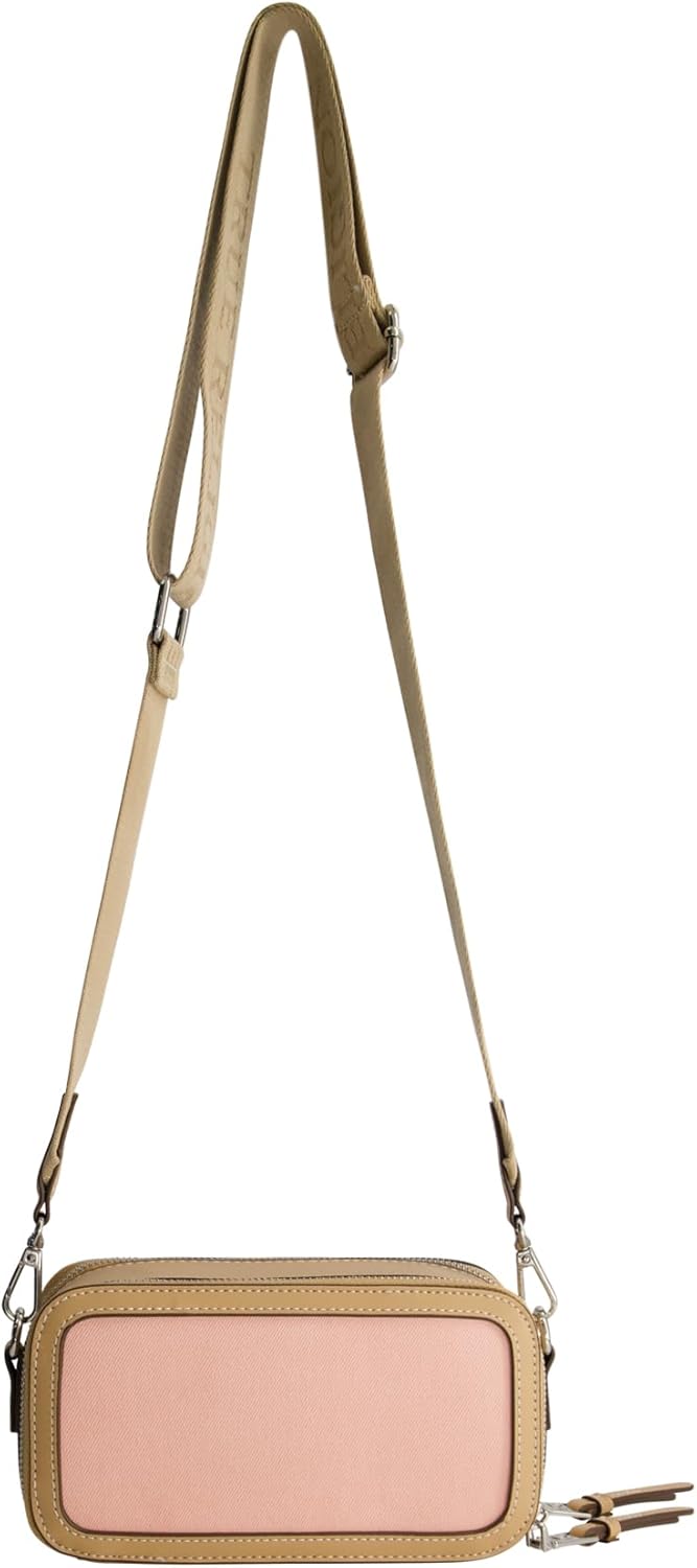True Religion Camera Bag, Women's Mini Shoulder Handbag with Adjustable Shoulder Strap, Blush