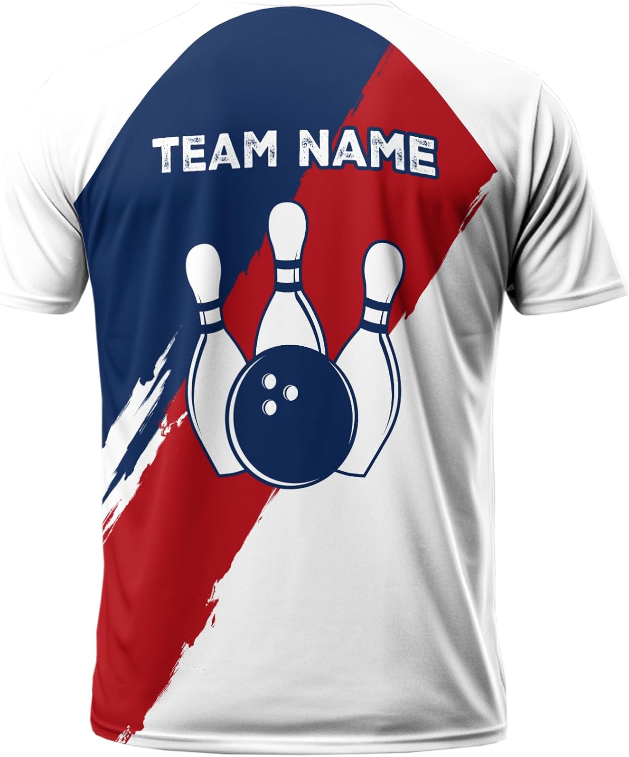 Generic Unisex Bowling T-Shirt Personalized USA Spare Bowling T Shirt for Bowling Team Printing Bowling Clothes, Black