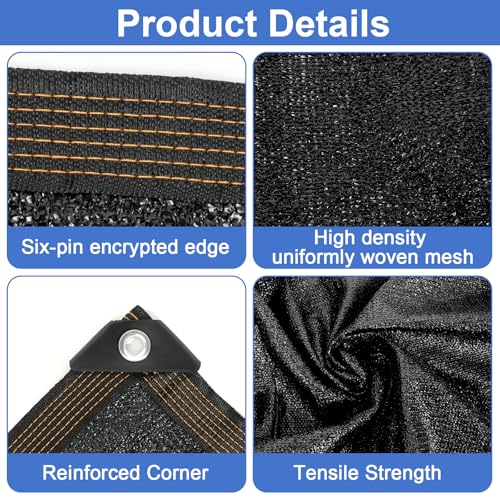 Filet d'ombrage 2x3m avec œillets pour balcon protection UV - 7