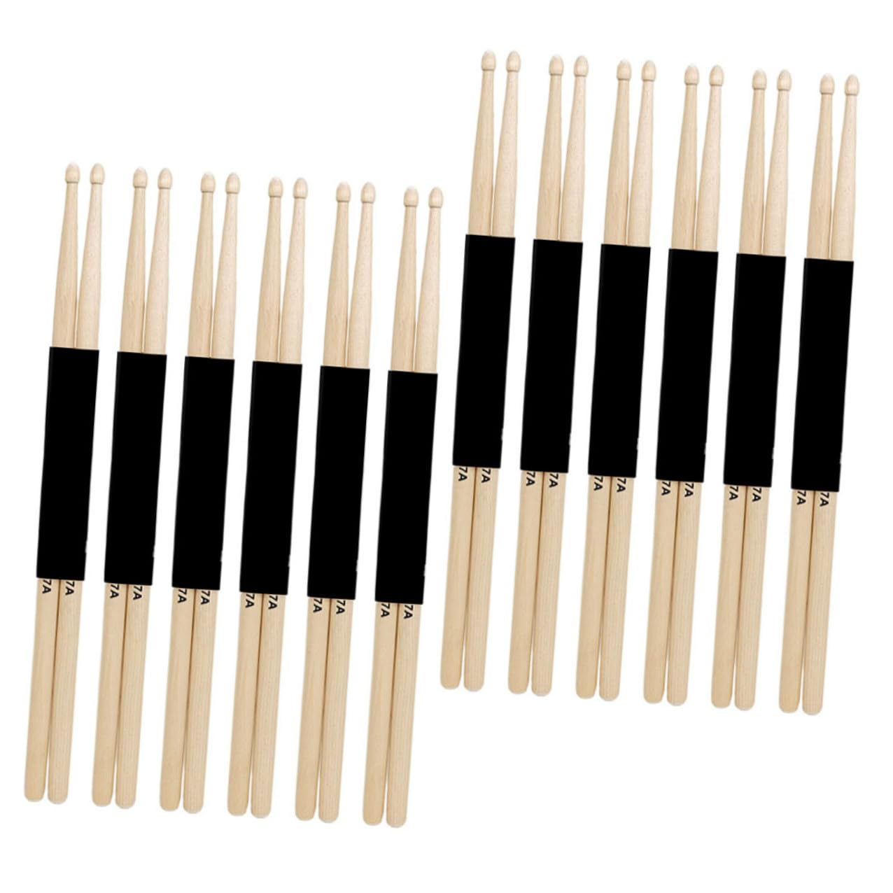 12 Paare Ahorn Drumsticks Leichte und Langlebige Trommelstöcke für Anfänger und Profis Geeignet für Übung und Orchesterpraxis für Erwachsene